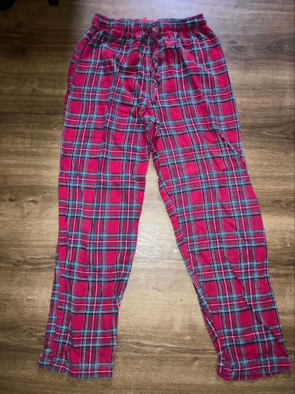 Red Plaid Cotton Pajama Pants